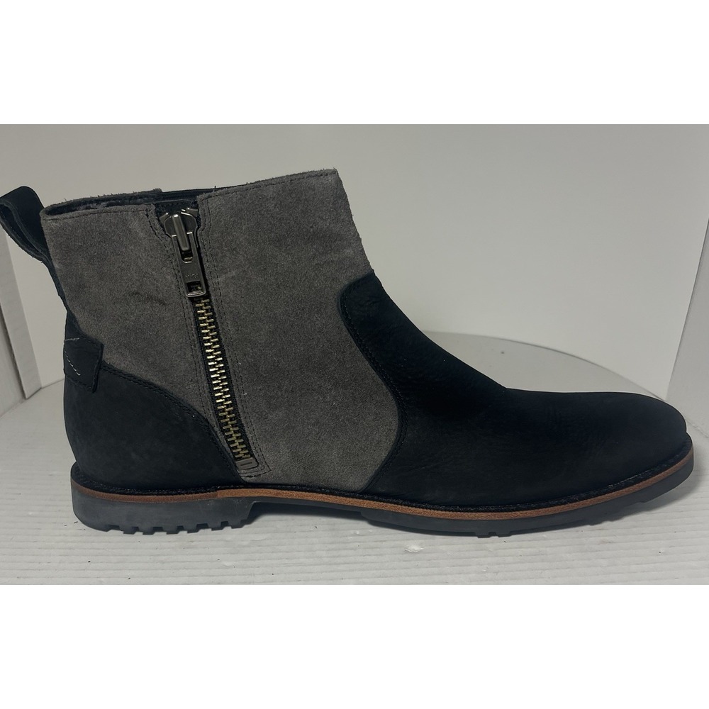 Timberland Side Zip Ankle Boots Mens US 11.5 Gray‎ Black